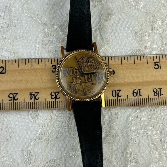 RARE Vintage 1776 1976 BICENTENIAL WITTNAUER COIN BASE 8KT GOLD Women's Watch - Picture 11 of 13